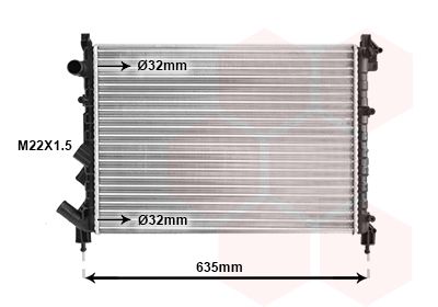 VAN WEZEL Radiators, Motora dzesēšanas sistēma 43002164